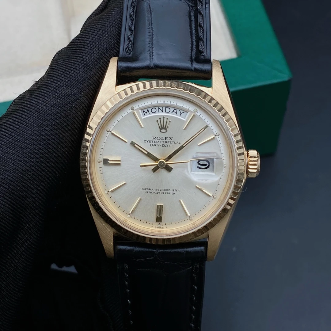 99新 Rolex/劳力士 星期日历1803男表/自动机械/表径36/银色