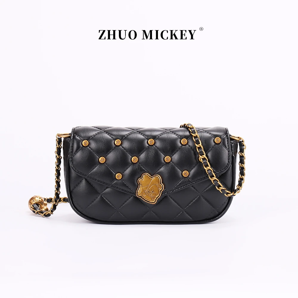 ZHUO MICKEY新款时尚百搭单肩斜挎包Z2628黑色