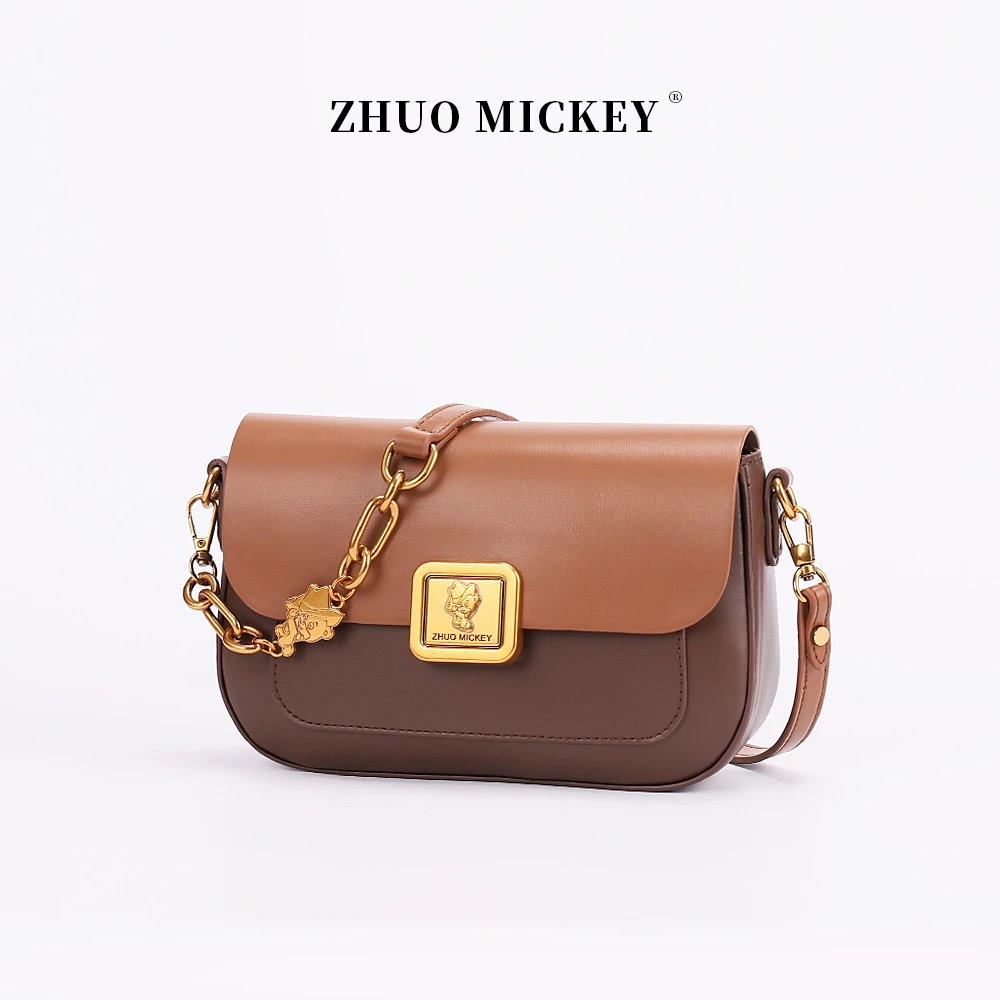 ZHUO MICKEY新款时尚百搭单肩斜挎包8882棕色