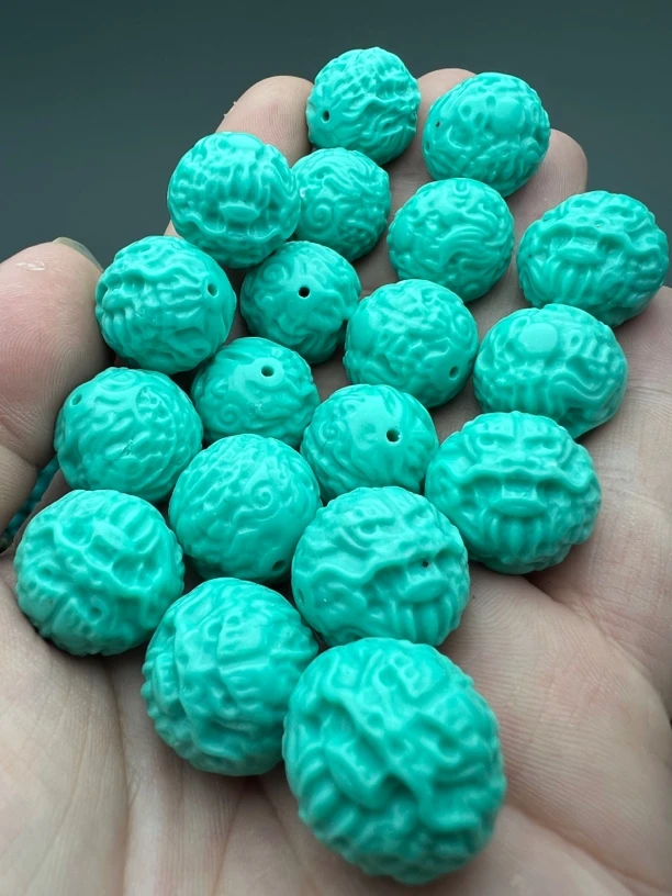 【人工处理】高瓷绿18mm大龙珠一颗
