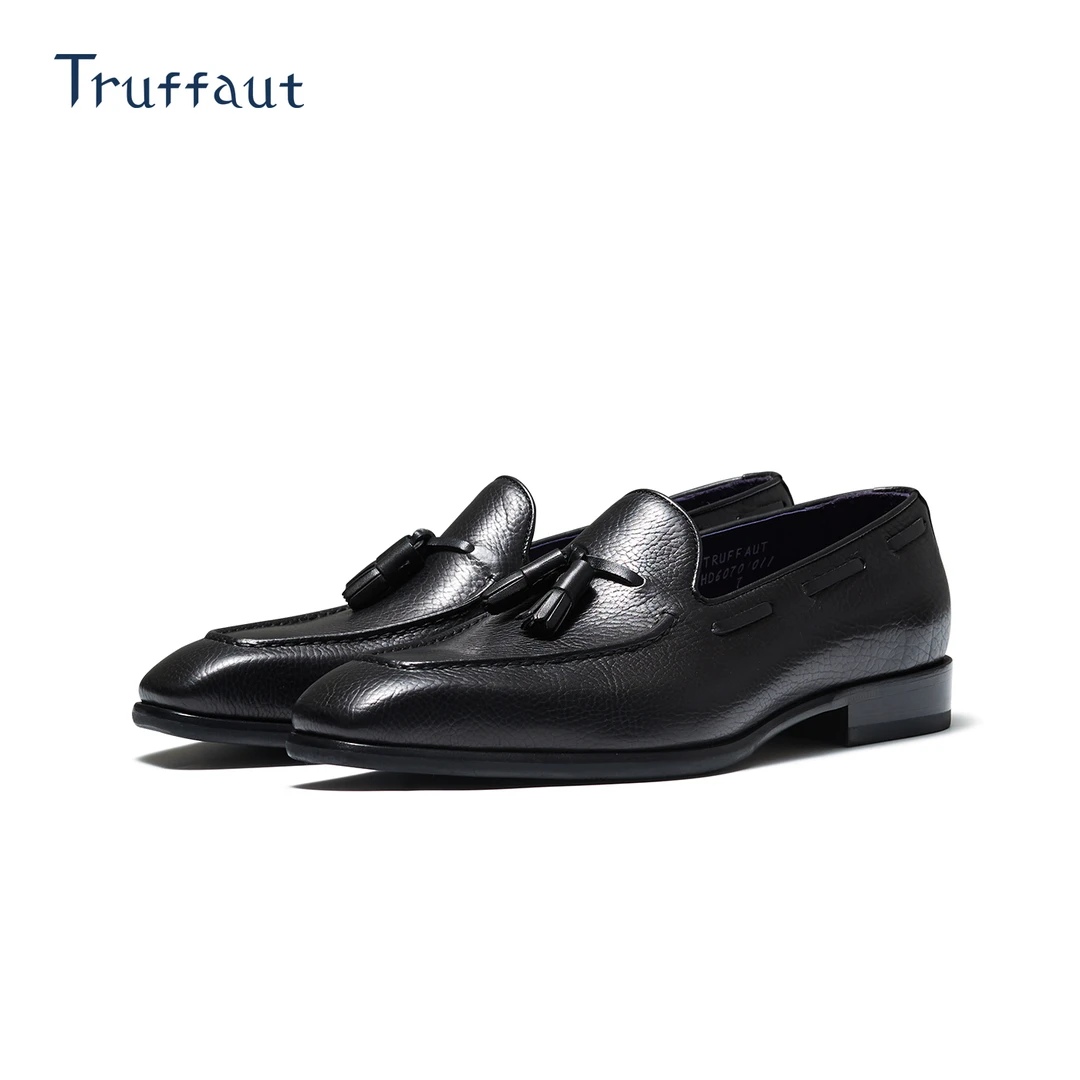 【特惠微瑕断码】Truffaut手工流苏羊驼纹乐福鞋男商务真皮鞋