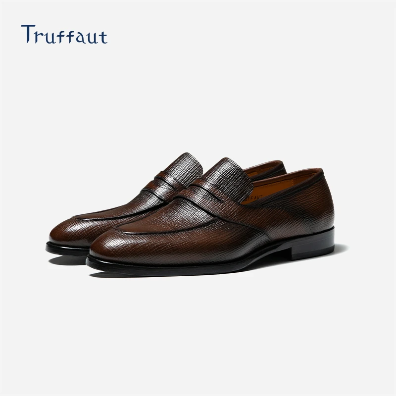 【年终特惠】微瑕断码Truffaut 手工便士乐福鞋男商务英伦休闲皮鞋