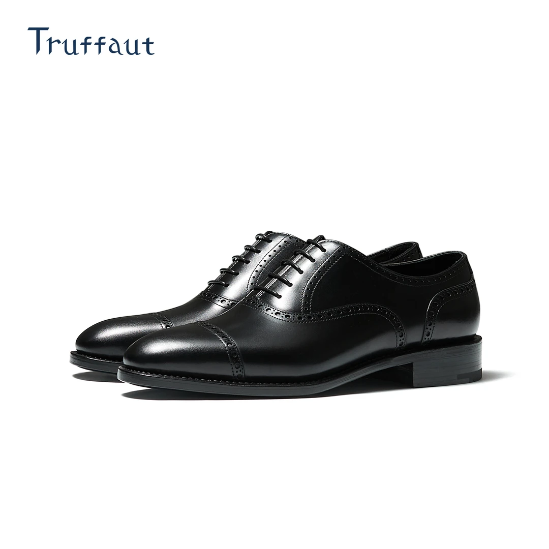 【微瑕断码】Truffaut固特异男鞋男商务正装布洛克皮鞋牛津鞋英伦