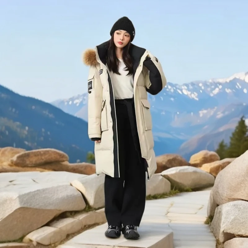 【工厂直营】户外工装-新款上新新标90白鸭绒时尚保暖冲锋派克长款