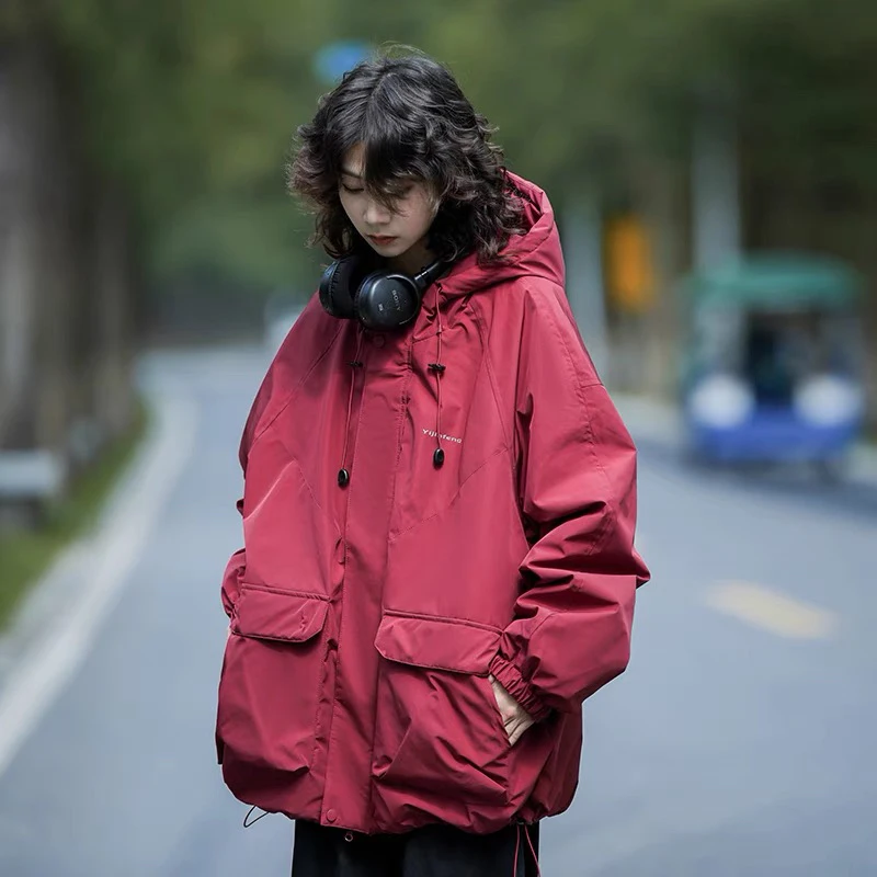 【工厂直营】2024新款上新时尚百搭保暖户外连帽90白鸭绒情侣外套