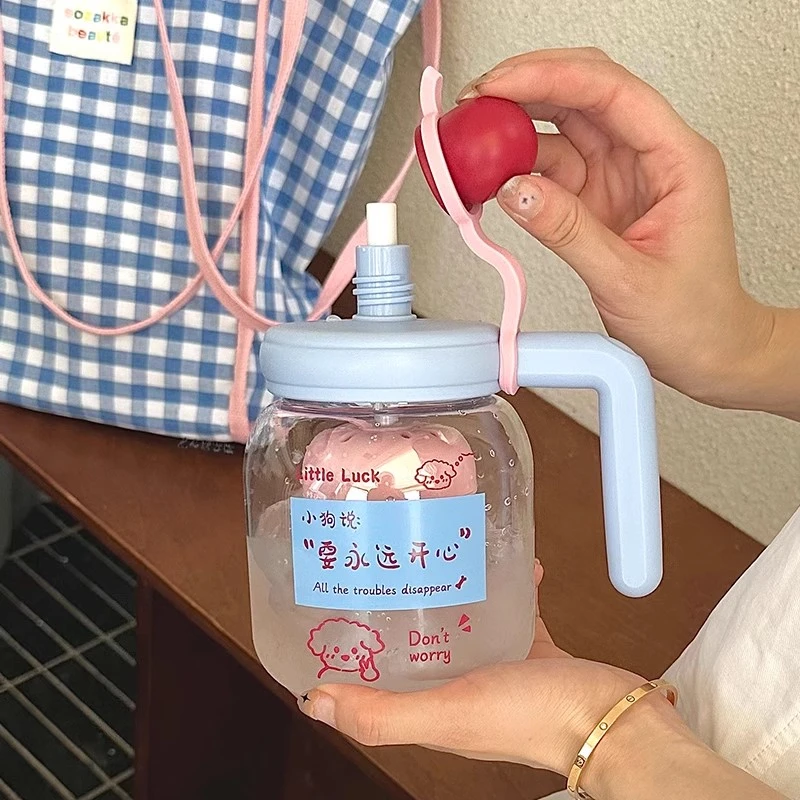 水杯2024新款女高颜值夏天外出便携随身杯防摔tritan夏日塑料杯子