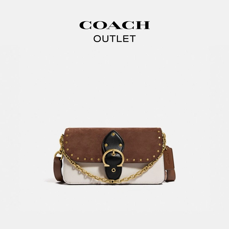 COACH/蔻驰奥莱 铆钉BEAT斜挎手拿包