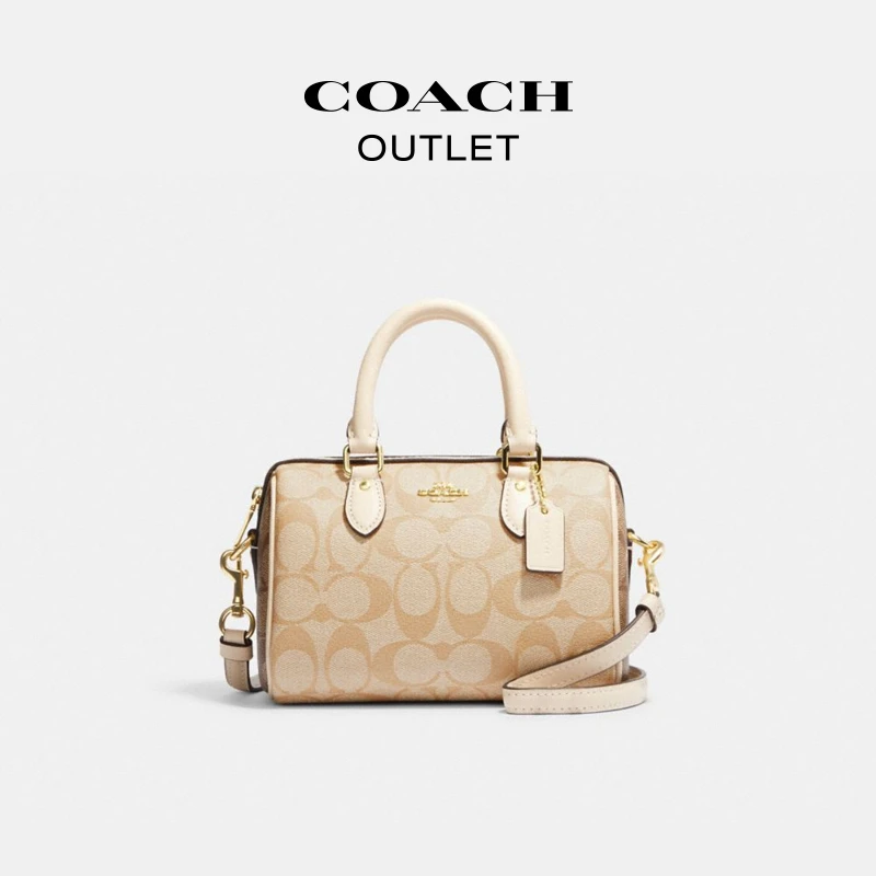 【奕心奕意】COACH/蔻驰 色块经典标志迷你ROWAN手袋