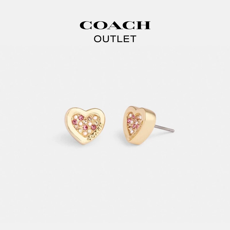 【巴图&博谷优享】COACH/蔻驰 密镶爱心耳钉