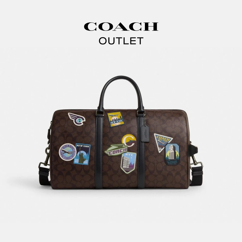 COACH/蔻驰奥莱 经典标志旅行贴饰VENTURER手袋
