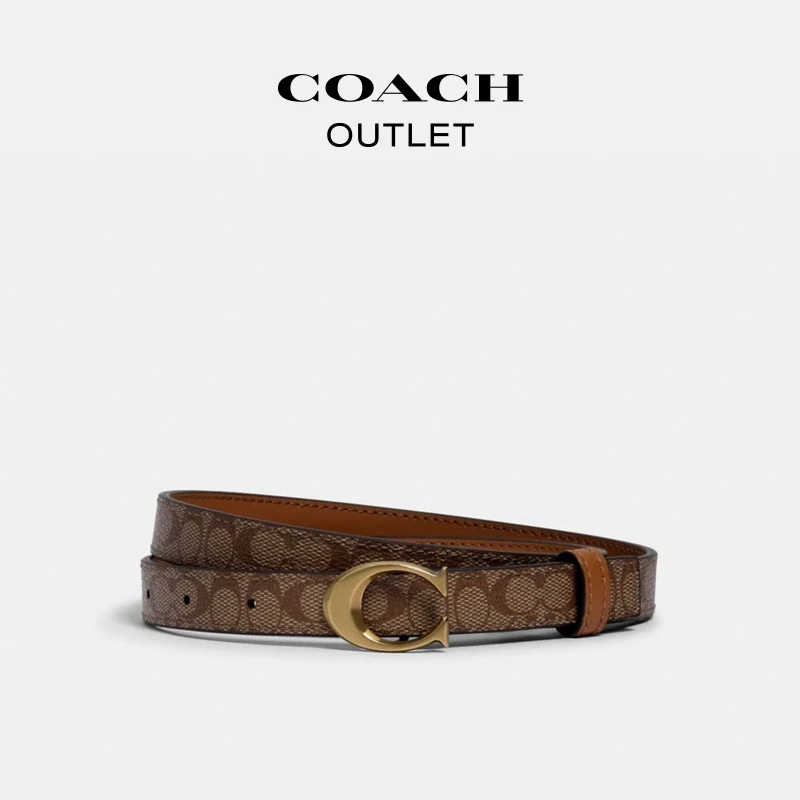 COACH/蔻驰奥莱 经典时尚百搭潮流标志装饰腰带复古针扣皮带