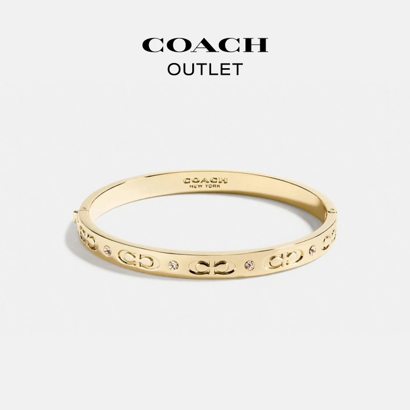 COACH/蔻驰奥莱 时尚气质经典标志铰链手镯