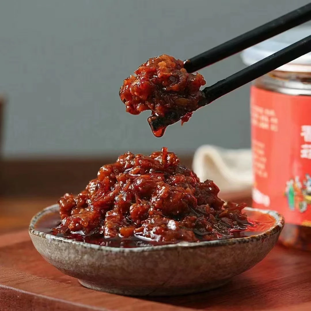 亮三哥牛肉酱一罐装夹馍酱拌饭炒菜早餐香辣手工五香凉拌风味混合