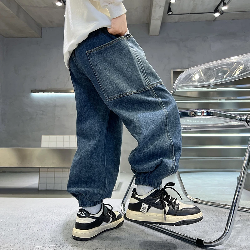 童装男童秋装裤子春秋款宽松新款儿童牛仔裤休闲秋季中大童长裤潮