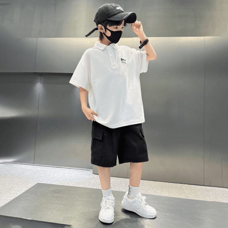 儿童装男童夏装T恤2024新款短袖夏季中大童上衣polo衫男孩潮t洋气