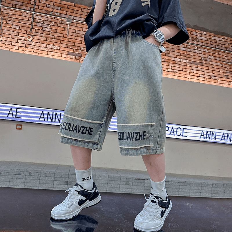 童装男童短裤夏装宽松新款休闲儿童牛仔裤子夏季男孩薄款中大童潮
