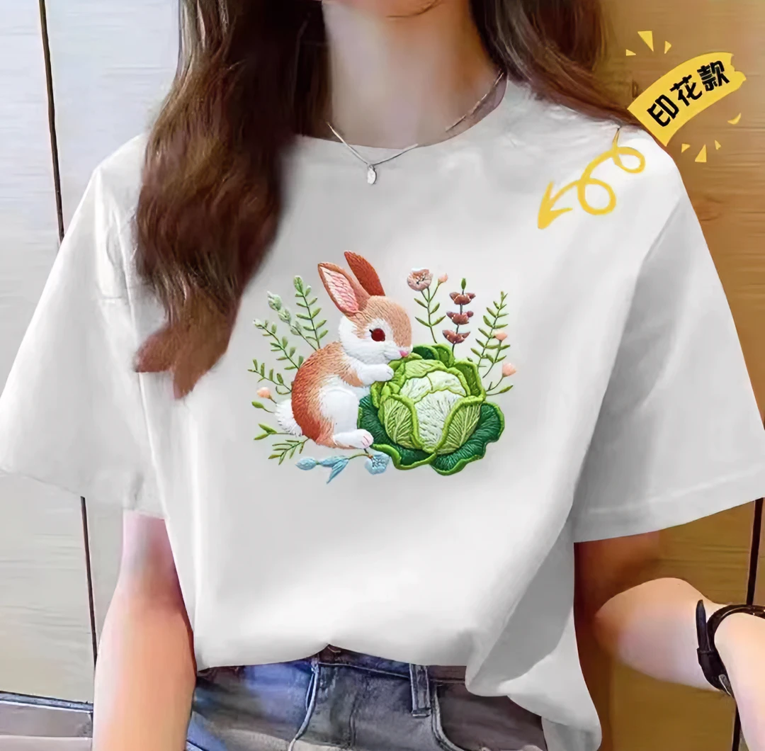 【印花款】2024潮牌棉T男女同款潮流新款时尚夏季百搭圆领T恤ins