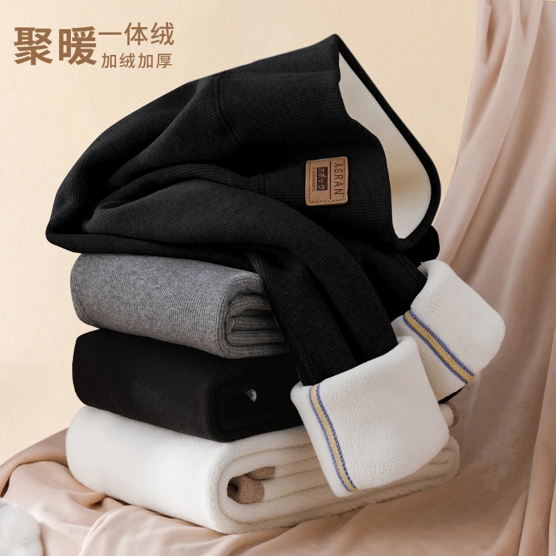 儿童保暖裤秋冬季2023新款女童打底裤一体加绒加厚冬棉裤大童裤子