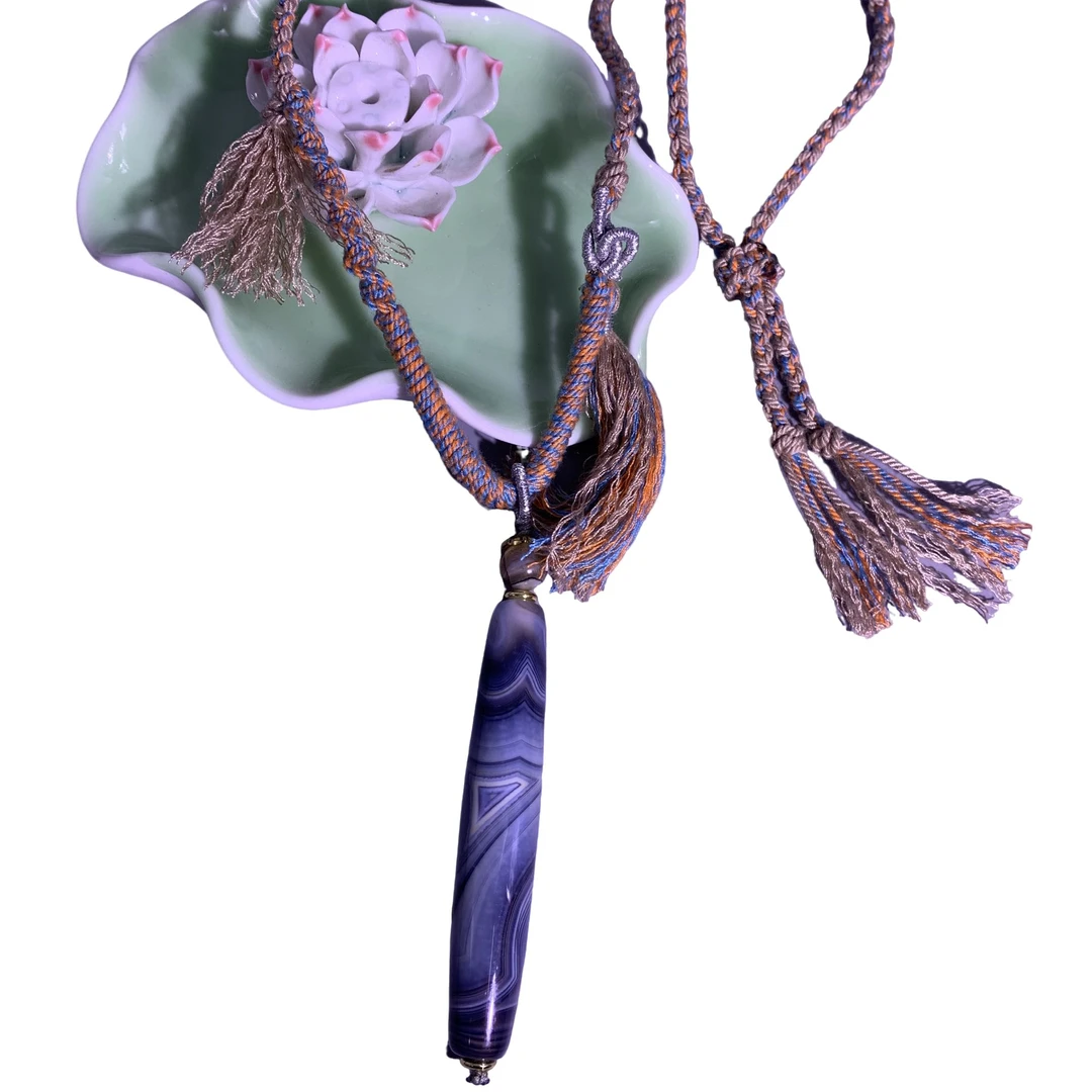 时尚民族风缠丝玛瑙大吊坠