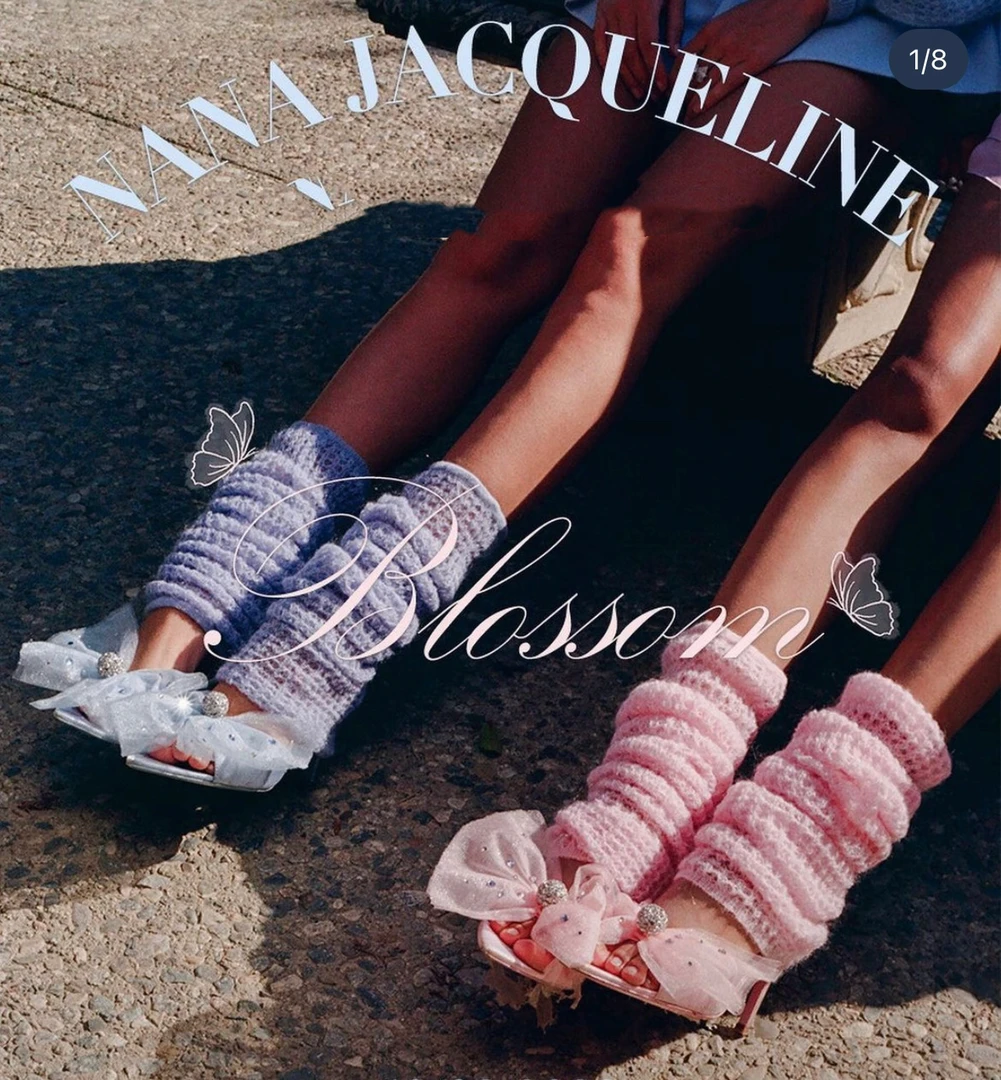 花黑盆【nana袜】海马格纹针织中筒袜