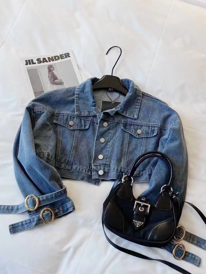 婷姐同款2024早春洋气女神短款牛仔外套