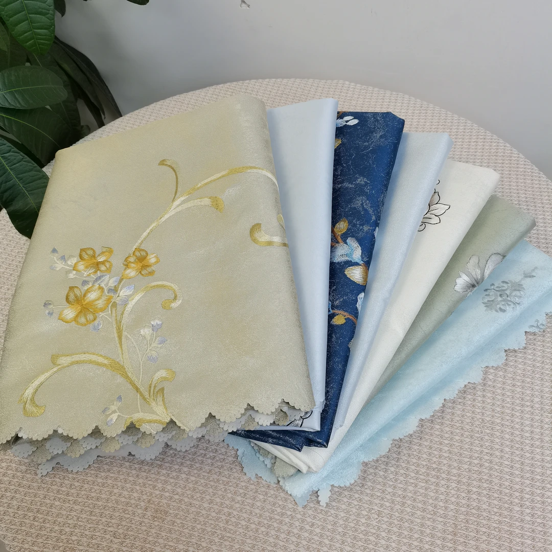 尾单刺绣绣花欧式多用装饰防尘盖巾花卉电器家具沙发桌布