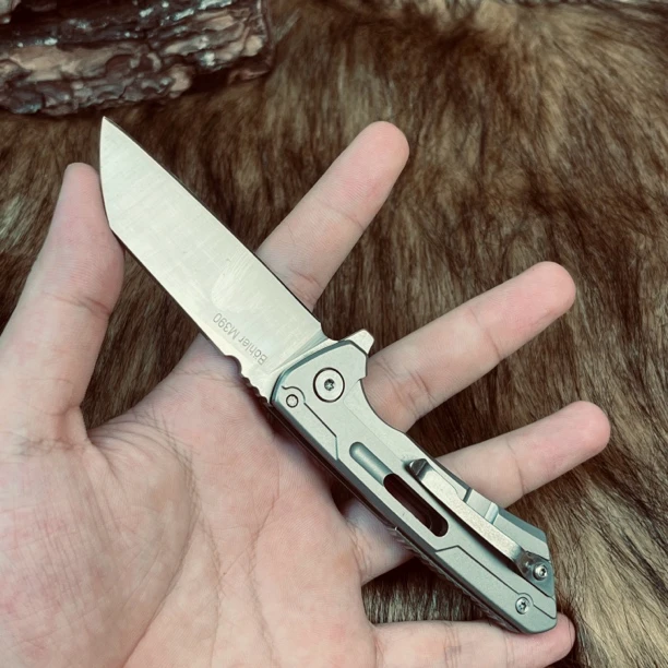 Tc4柄小金刚M390粉末钢手工锻刀