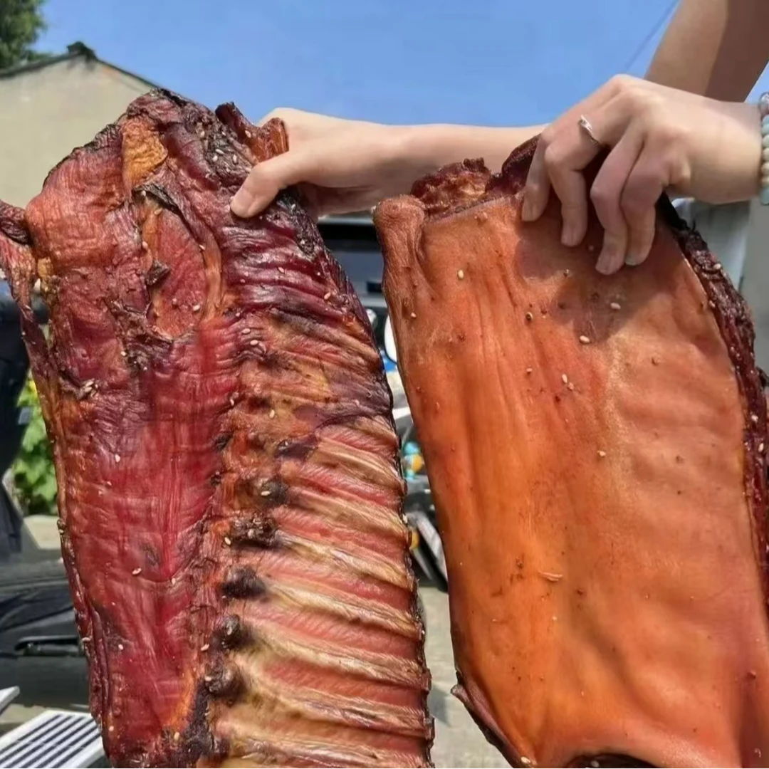 土家族柴火柏树枝烟熏五花排骨腊肉 拍3斤送1斤