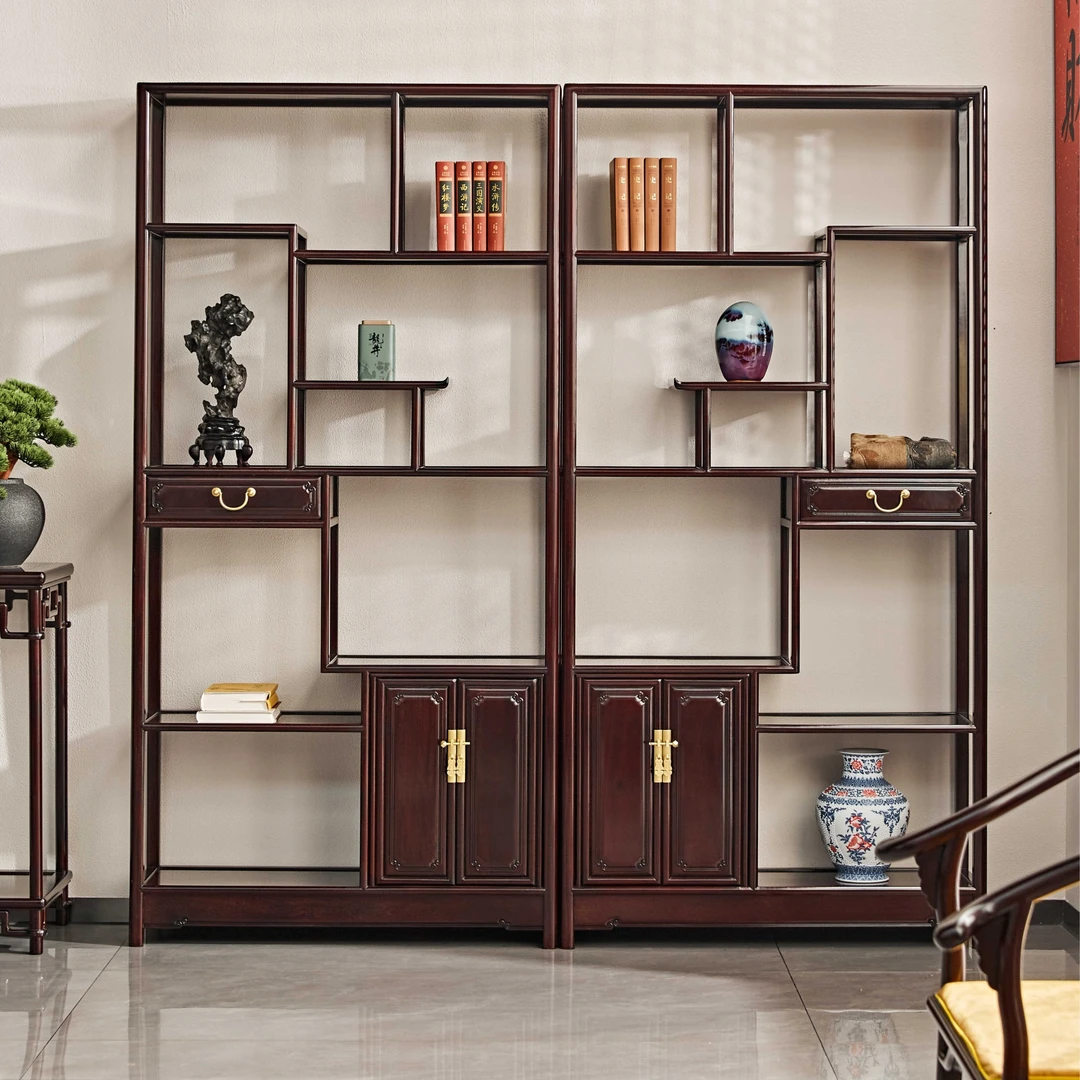 海棠新中式博古架两件套【喜器红木】174