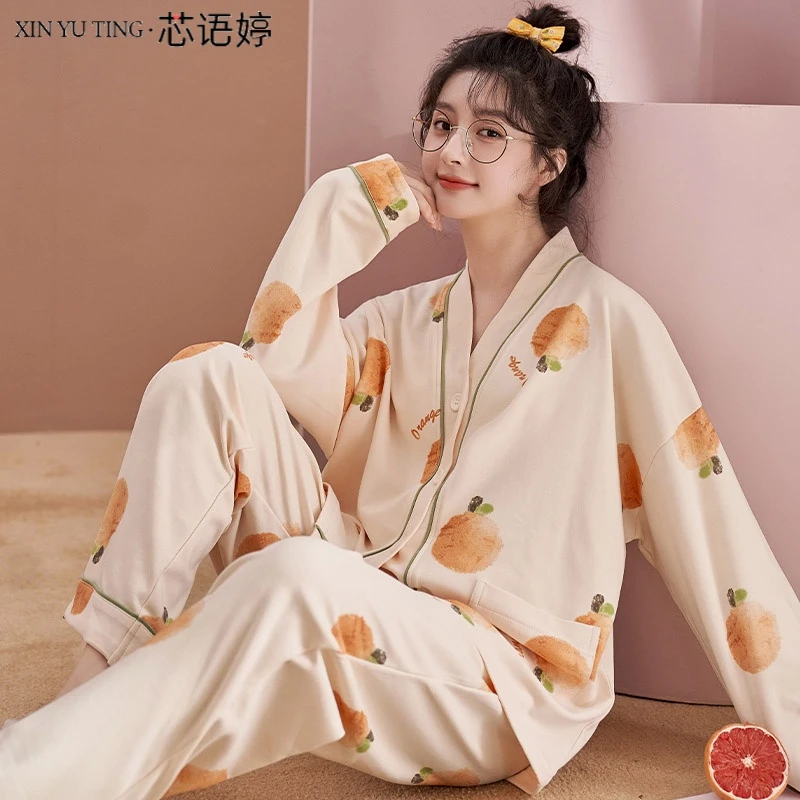 新款高端睡衣女士春秋季长袖套装小香风家居服可外穿网红爆款