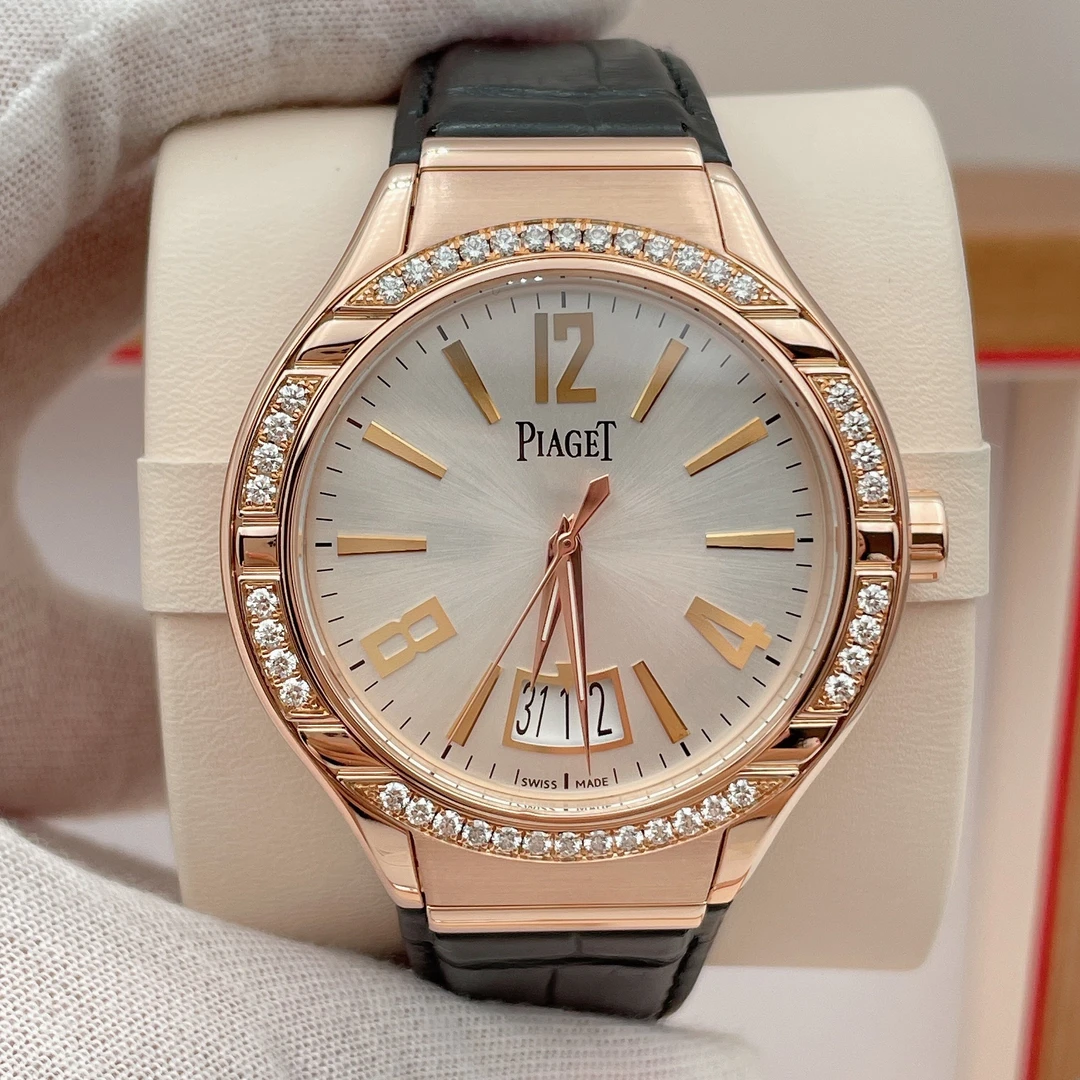 99新 Piaget/伯爵 自动机械玫瑰金原钻表径43mm