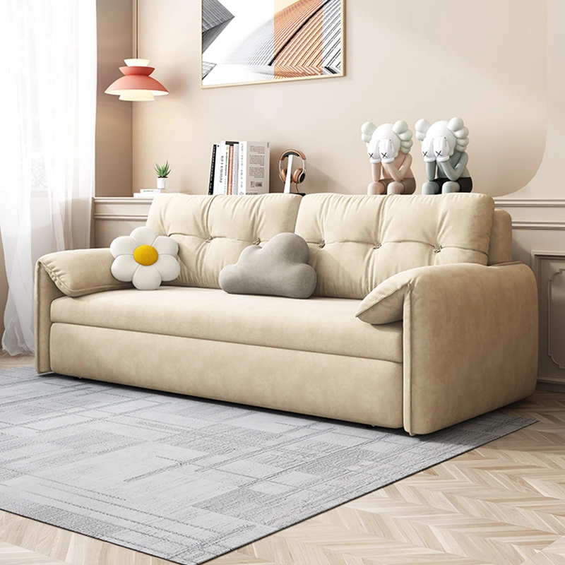 大象耳朵多功能沙发床简约出租房客厅家用两用可折叠储物床双人