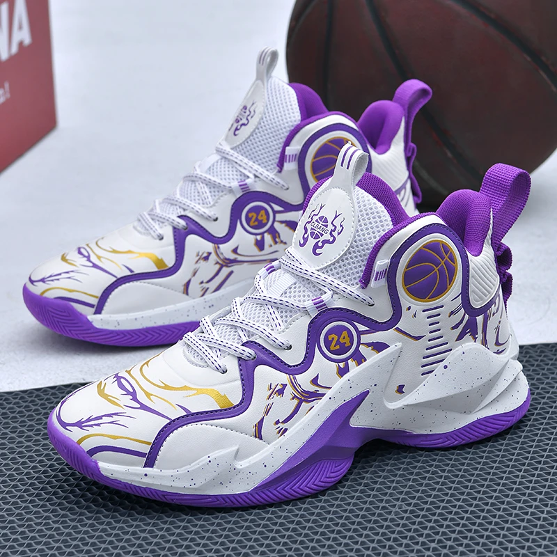 科比篮球鞋男摩擦有声音正版减震透气儿童运动青少年鞋学生球鞋女