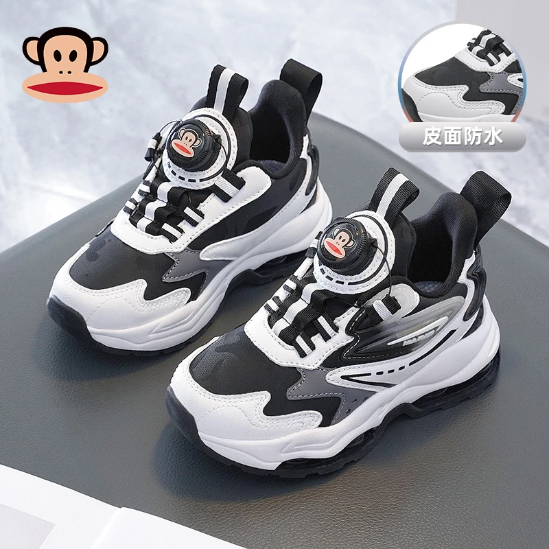 大嘴猴男童运动鞋6-12岁潮款秋季女童黑白熊猫鞋儿童中大童跑步鞋