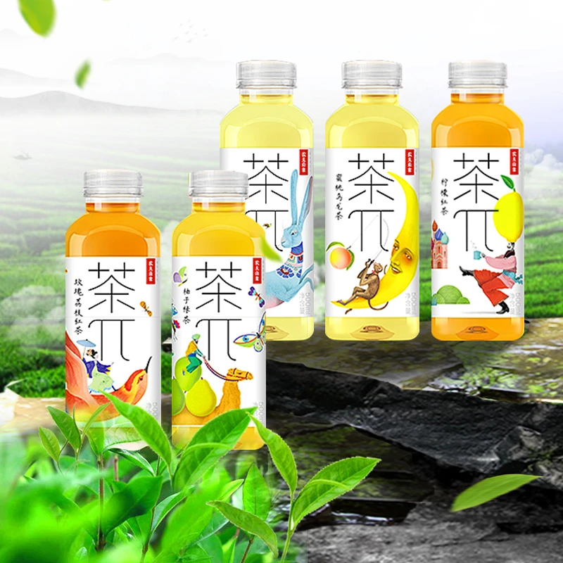 茶派π风味茶饮料整箱500ml瓶装蜜桃青提西柚乌龙茶多口味混搭选