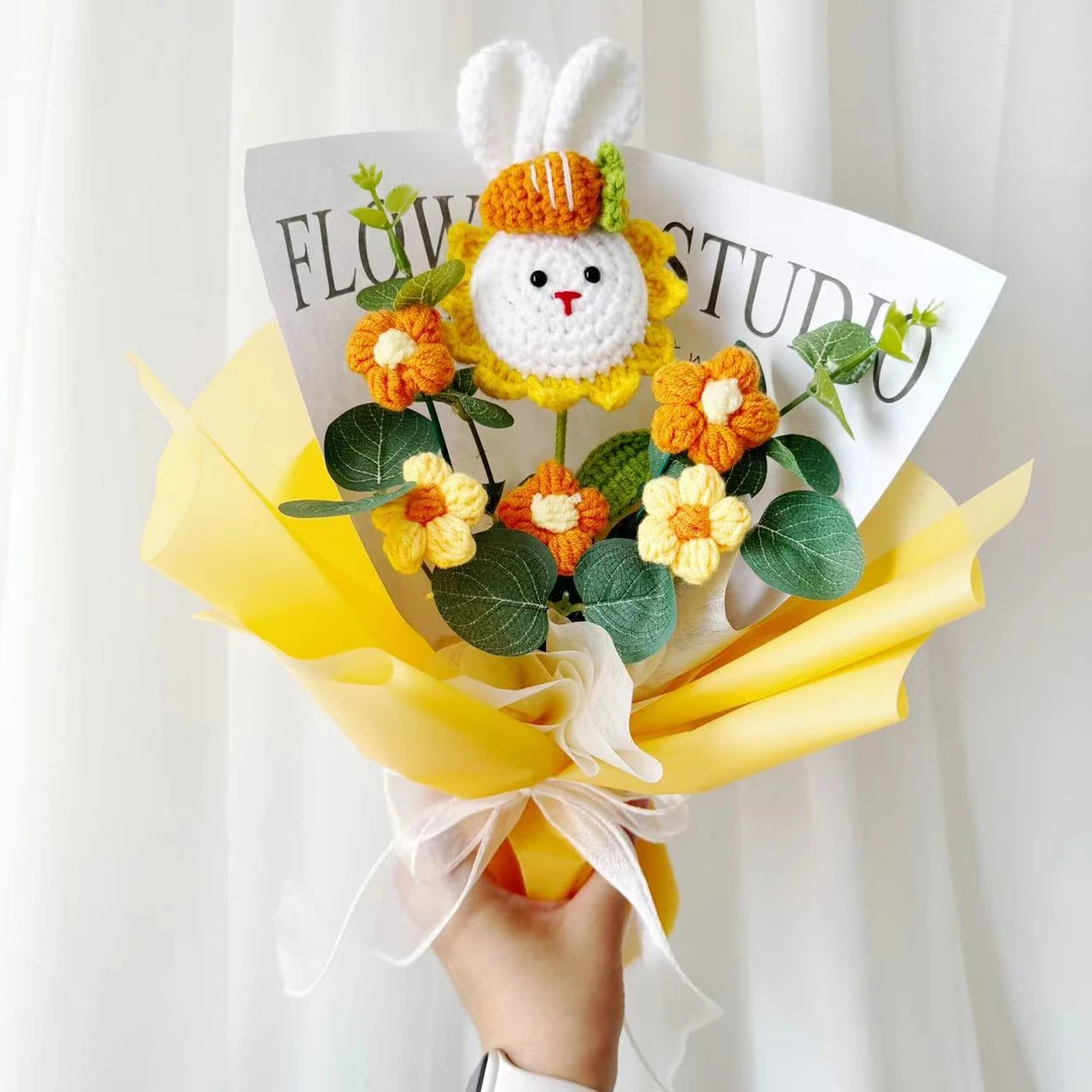 永生花纯手工编织礼品花束向日葵送老师学生阳光温暖礼物仪式感