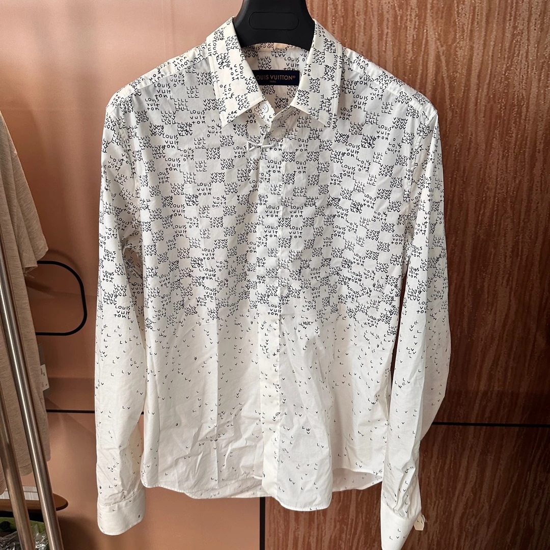 Louis Vuitton LV 路易威登 千纸鹤满印小飞机logo衬衫 M码 99新
