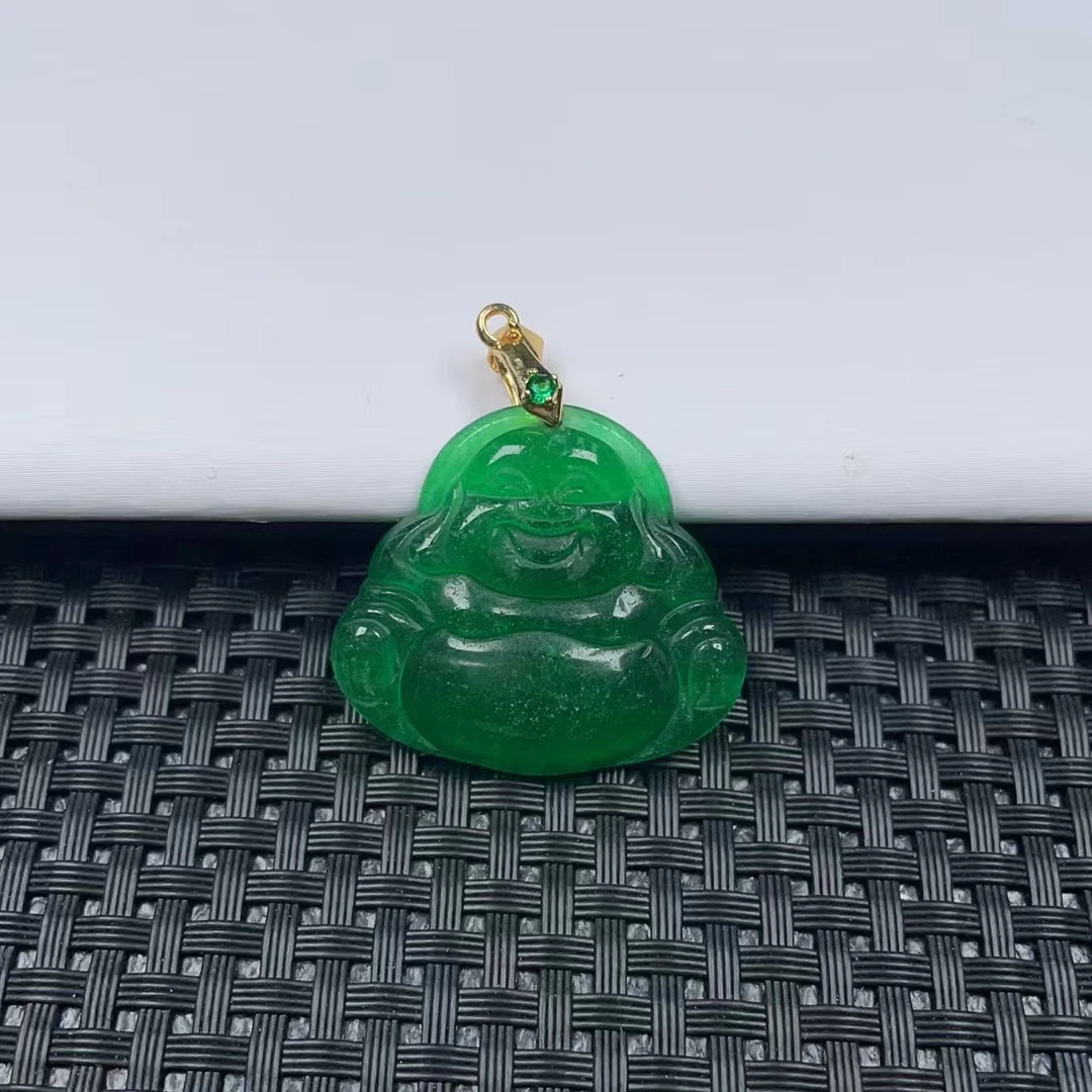（珠宝严选）D113绿小佛公吊坠气质款百搭