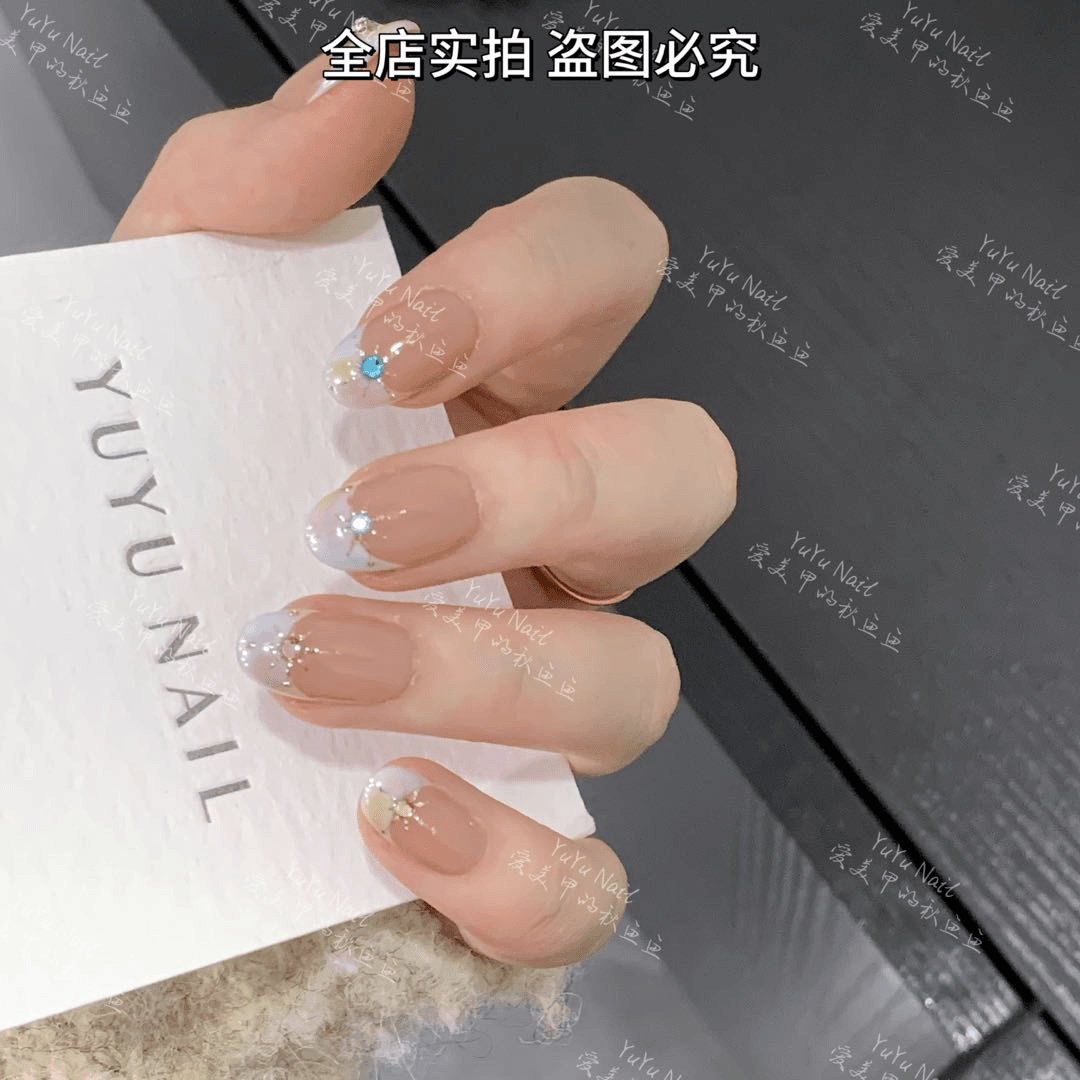 YUYU -【星月神话】 -指尖多彩法式 -小众设计师手工穿戴甲