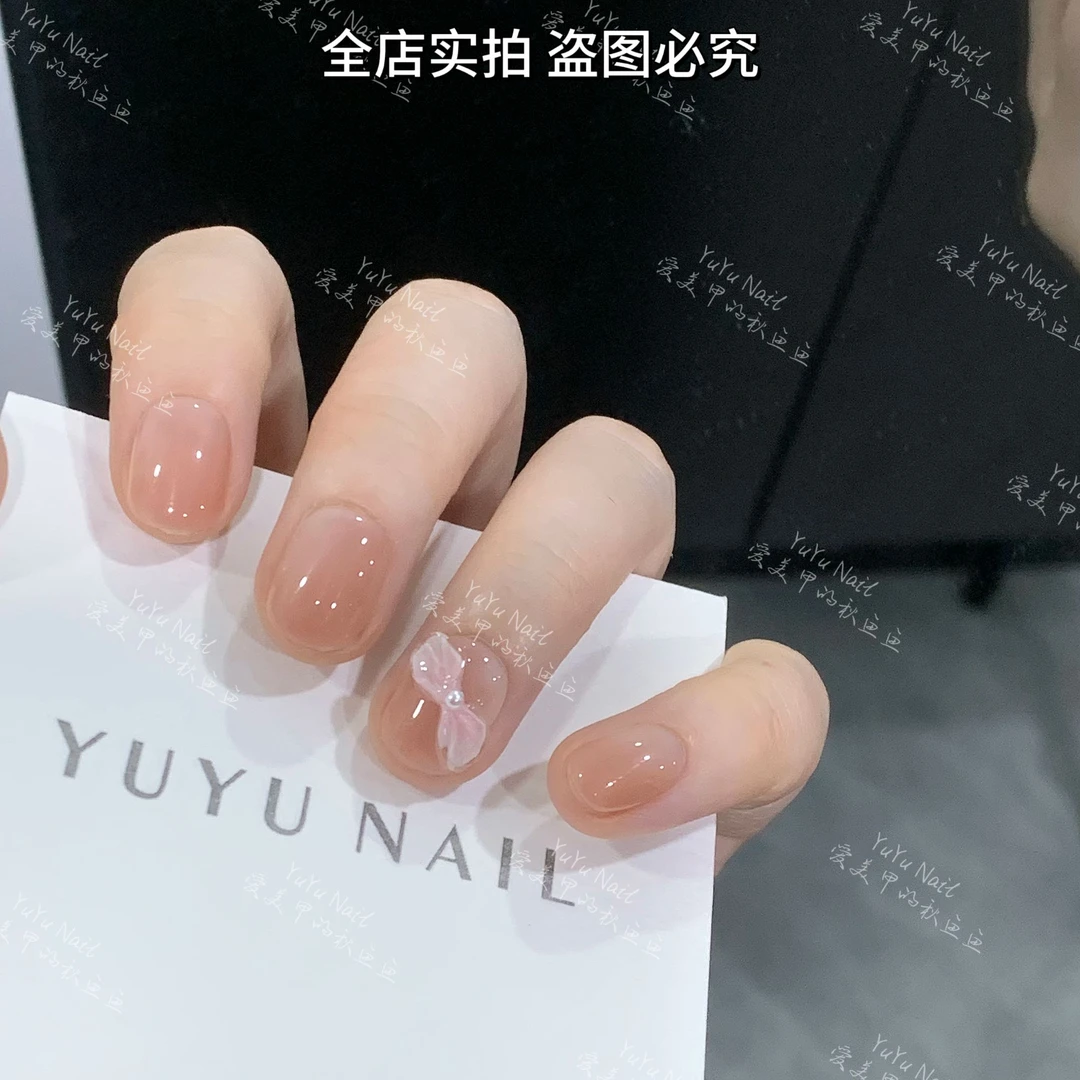 YUYU -【沦陷 】 -手工雕花款晕染短甲-小众设计师手工穿戴甲