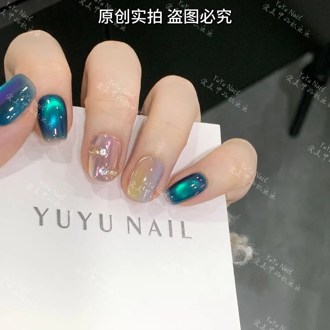 现货YUYU -【绿野仙踪】 -原创高级简约短甲-小众设计师手工穿戴甲