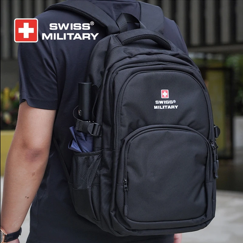SWISSMILITARY 瑞士军刀男包书包电脑包大容量包包男士外出双肩包