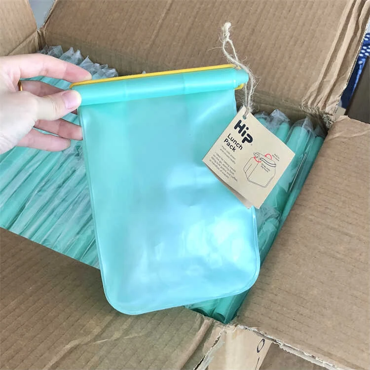 3个！重复使用食品级带餐袋收纳袋防水透明防尘便携袋12.7*8*20cm