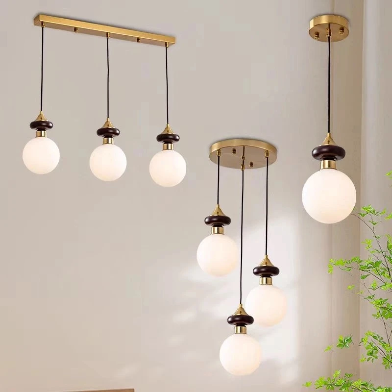 复古实木吊灯卧室橡木床头小吊灯餐厅吧台吊灯民宿咖啡馆2024