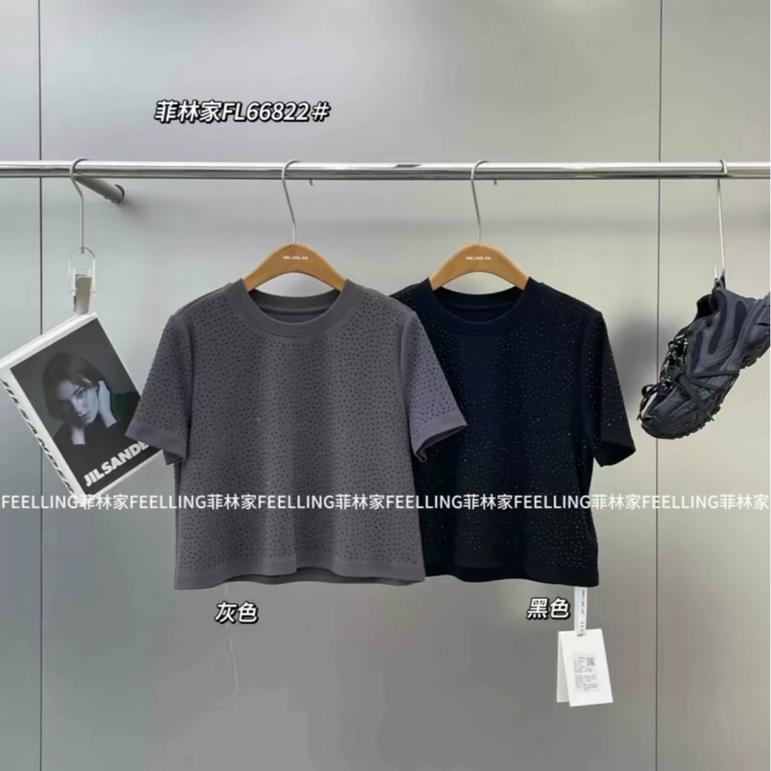 菲林家【亮钻短T】重工烫钻爆闪 FL 66822