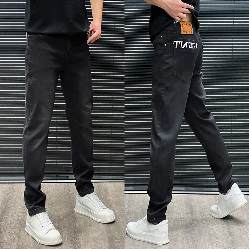 牛仔裤男秋季黑色2025男款裤子阔腿裤男裤男生宽松休闲直筒裤长裤