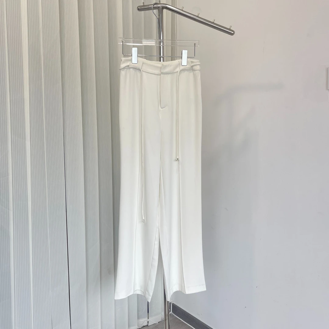 阔腿西裤女冰丝垂感裤子夏季高腰百搭休闲简约宽松纯色直筒