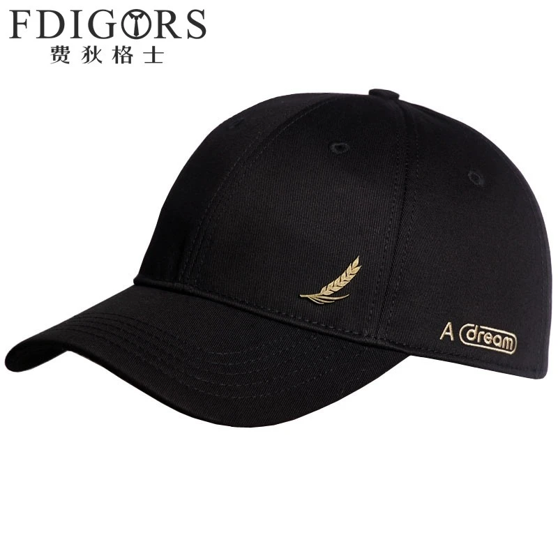 FDIGORS方圆脸帽子男款秋冬2025黑色硬顶高级感棒球帽钓鱼鸭舌帽