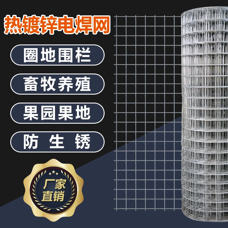 5孔热镀锌电焊网隔离防护防腐防锈鸡鸭鹅围网羊狗围栏