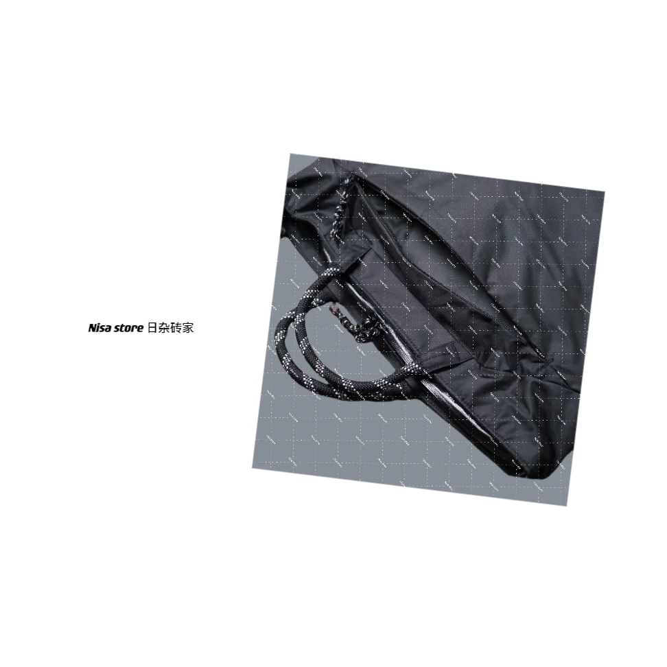 【日单】 小火柴人 大号包包 户外通勤机能手提单肩包时尚男女黑色